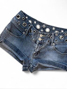 vintage y2k cotton grommet shorts